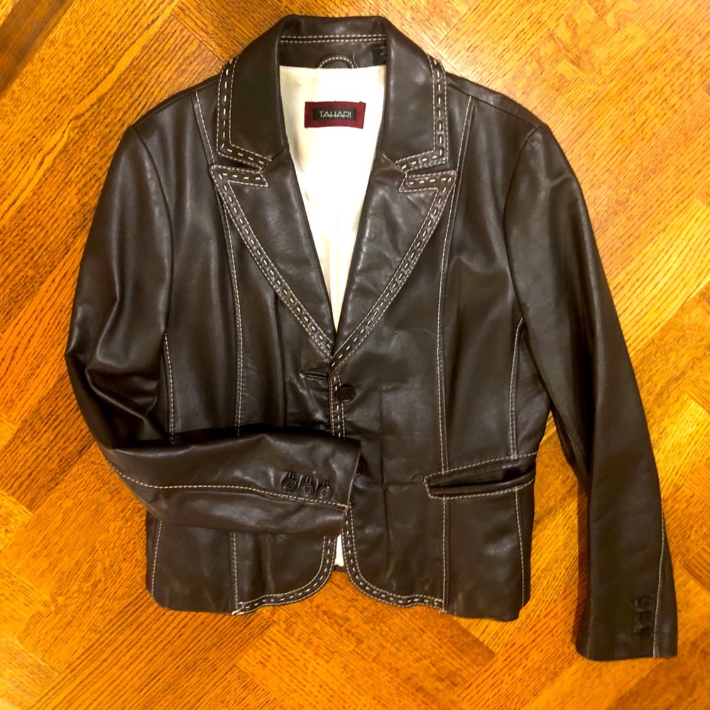 Genuine ultra soft leather blazer